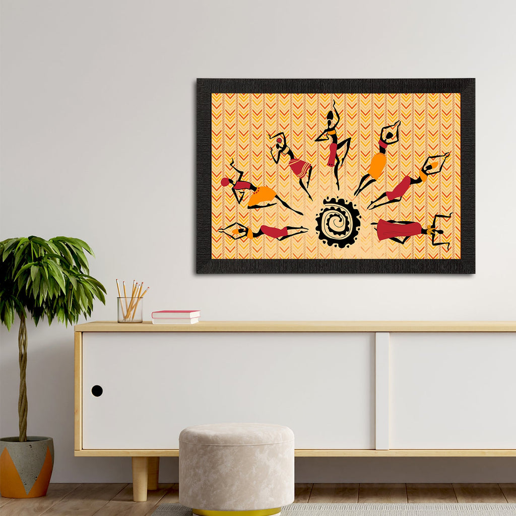 Tribal Theme Satin Matt Texture UV Art Painting Kafalo