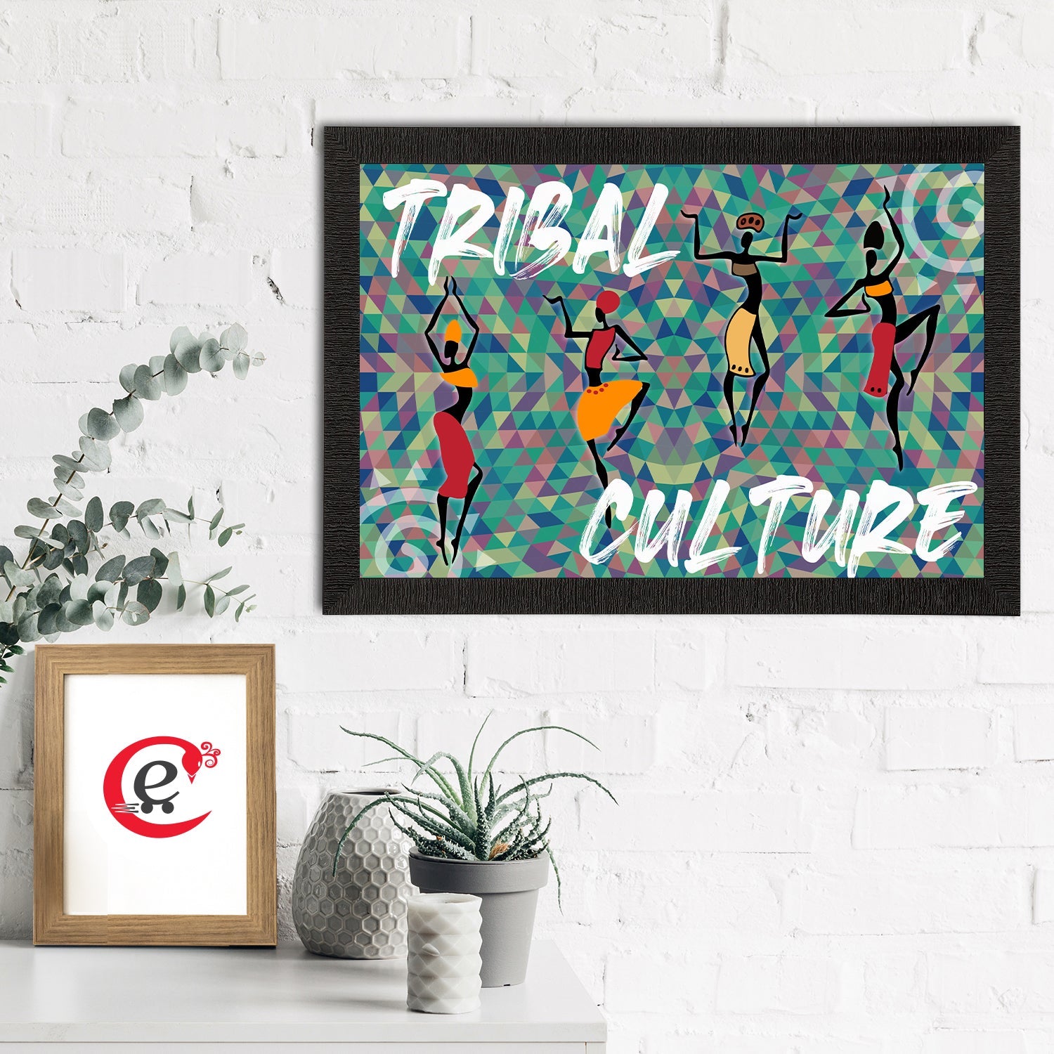 Tribal Theme Satin Matt Texture UV Art Painting Kafalo