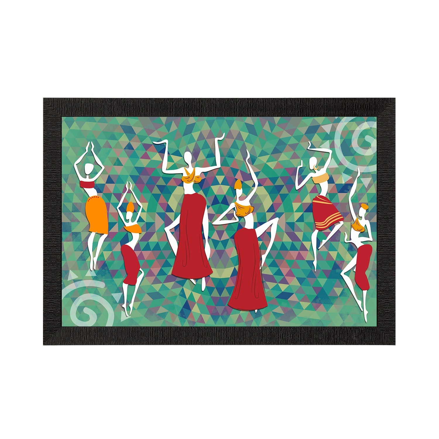 Tribal Theme Satin Matt Texture UV Art Painting Kafalo