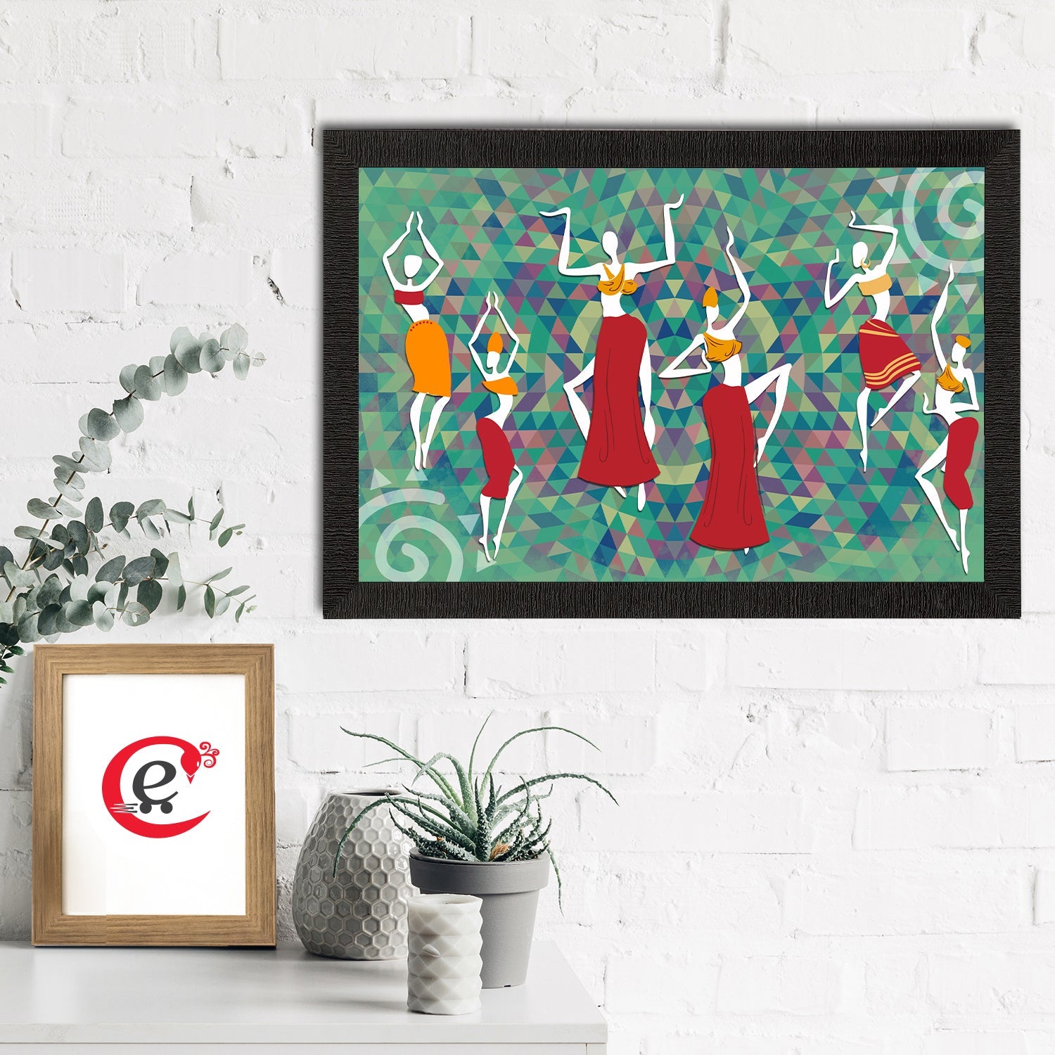Tribal Theme Satin Matt Texture UV Art Painting Kafalo