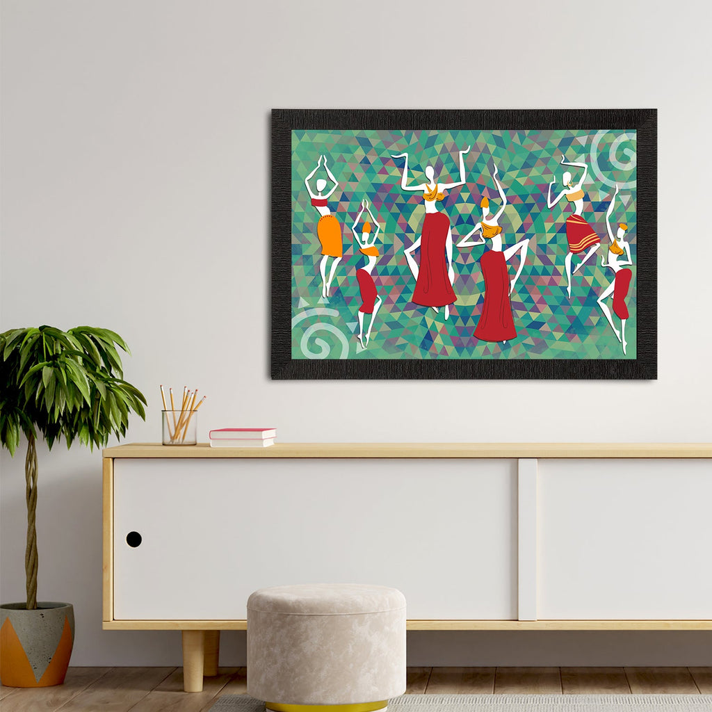 Tribal Theme Satin Matt Texture UV Art Painting Kafalo