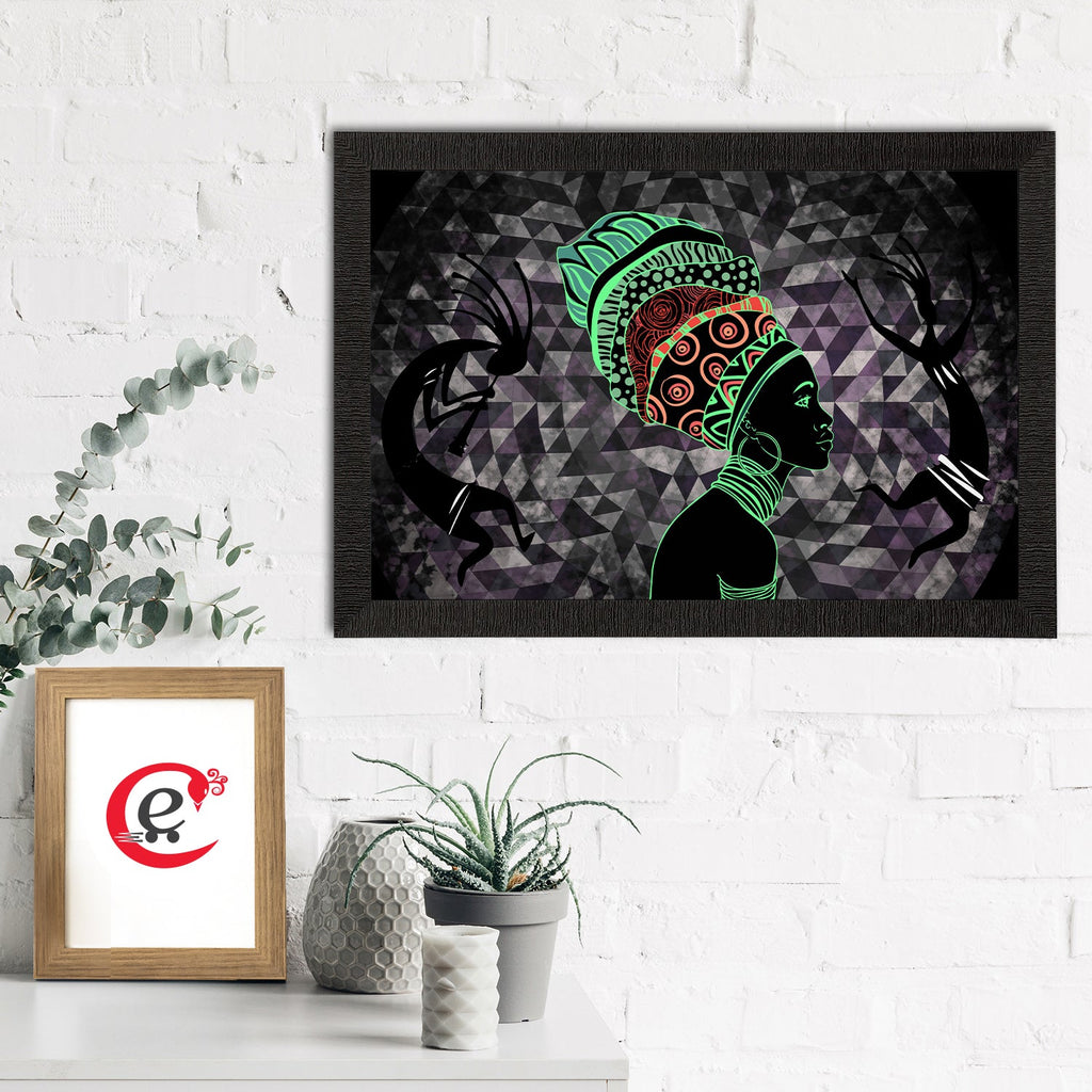 Tribal Theme Satin Matt Texture UV Art Painting Kafalo