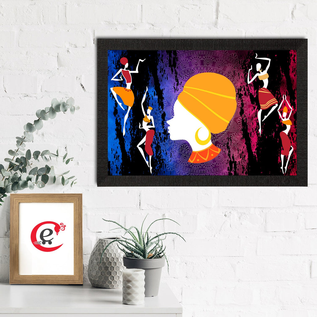 Tribal Theme Satin Matt Texture UV Art Painting Kafalo