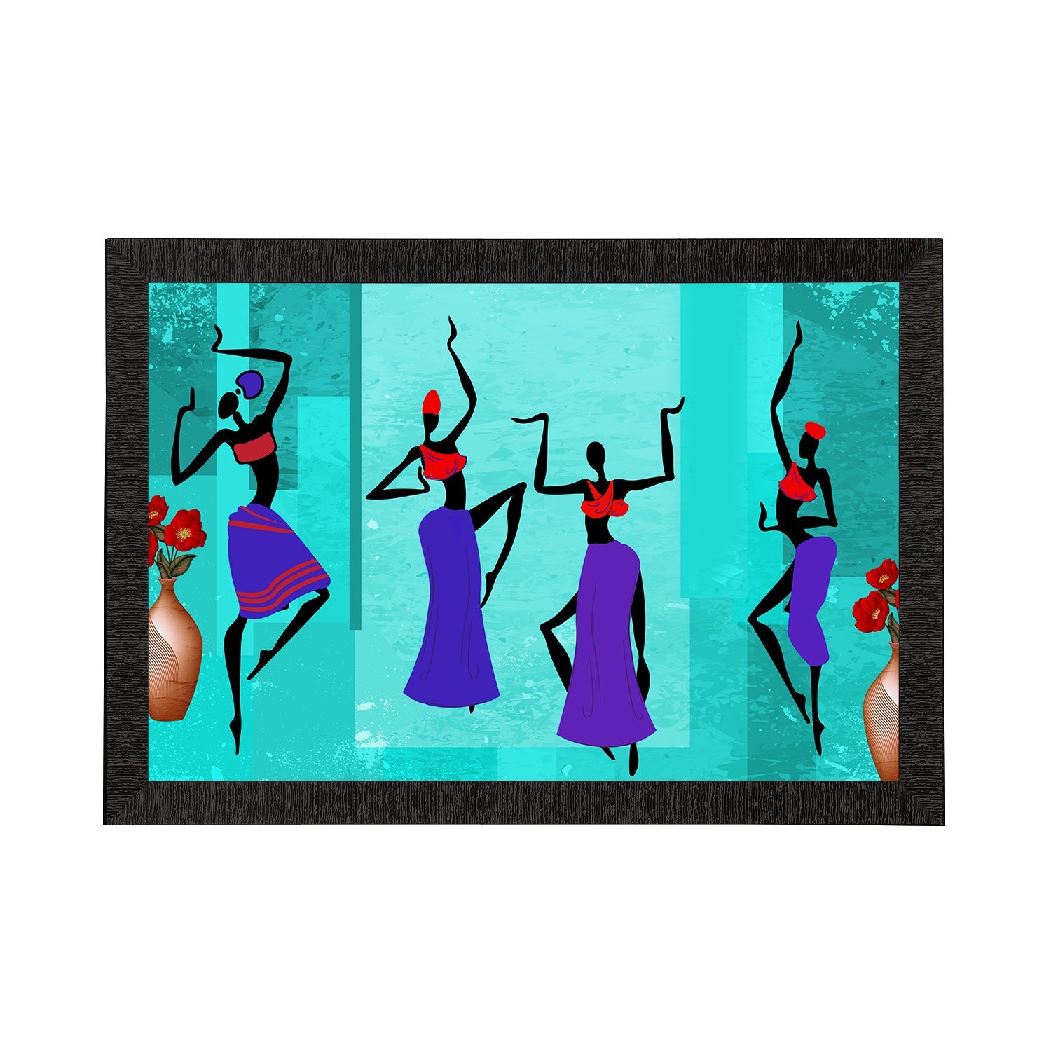 Tribal Theme Satin Matt Texture UV Art Painting Kafalo