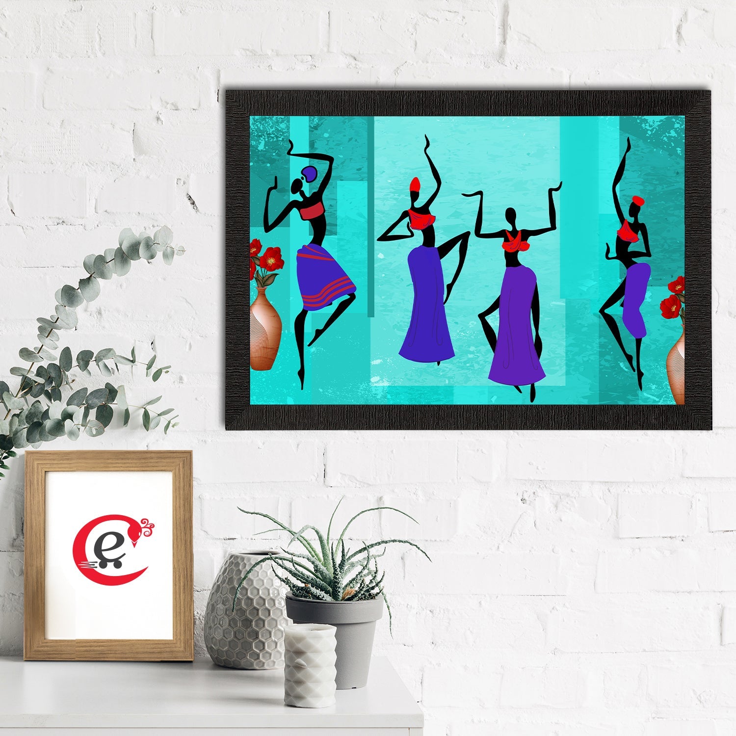 Tribal Theme Satin Matt Texture UV Art Painting Kafalo