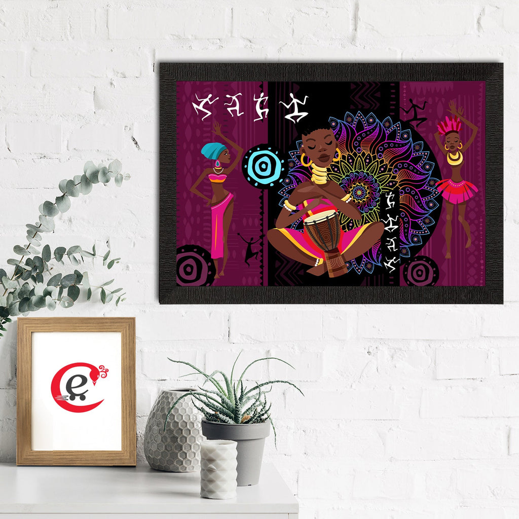 Tribal Theme Satin Matt Texture UV Art Painting Kafalo