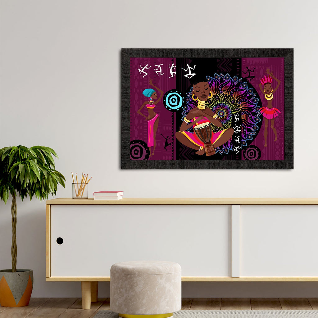 Tribal Theme Satin Matt Texture UV Art Painting Kafalo