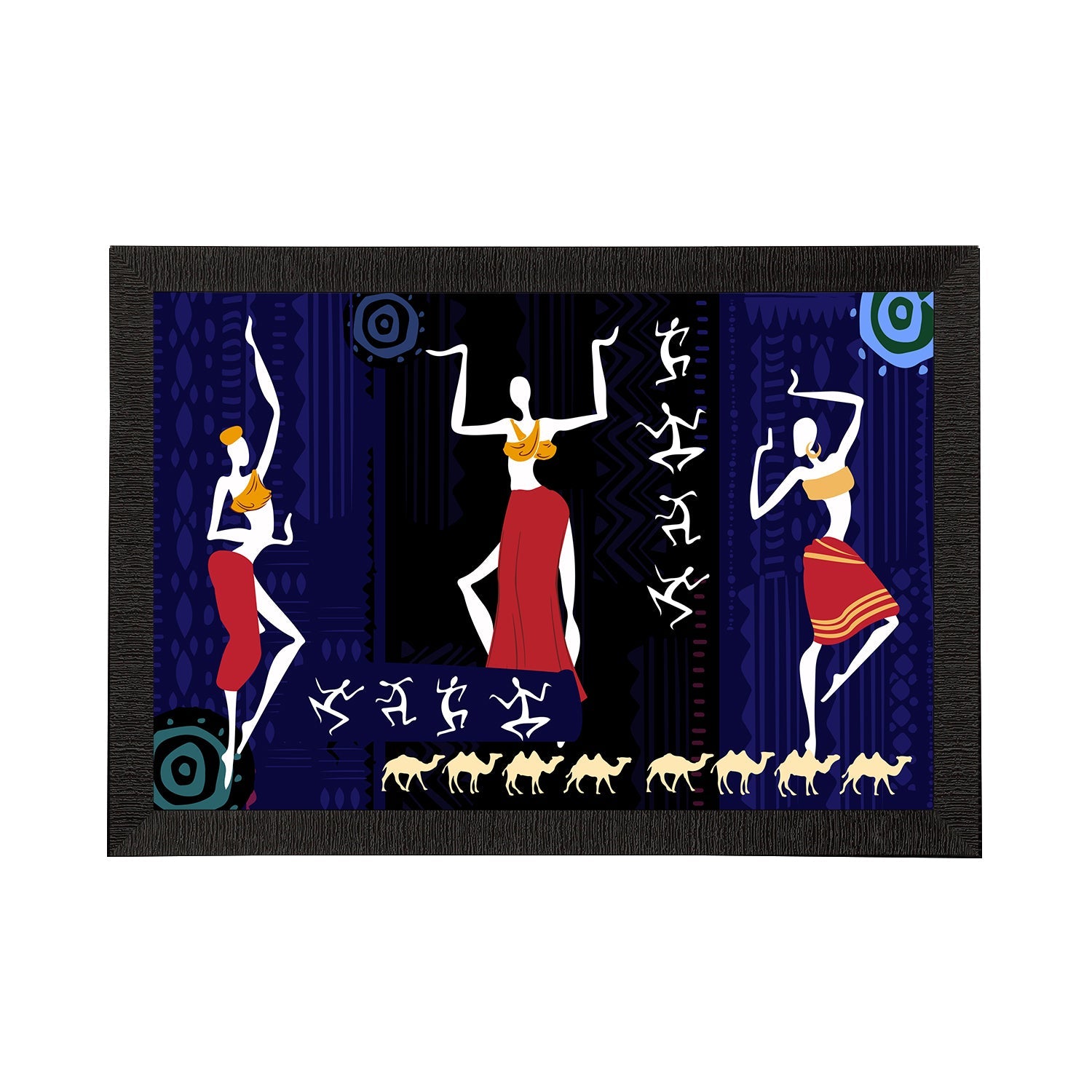 Tribal Theme Satin Matt Texture UV Art Painting Kafalo