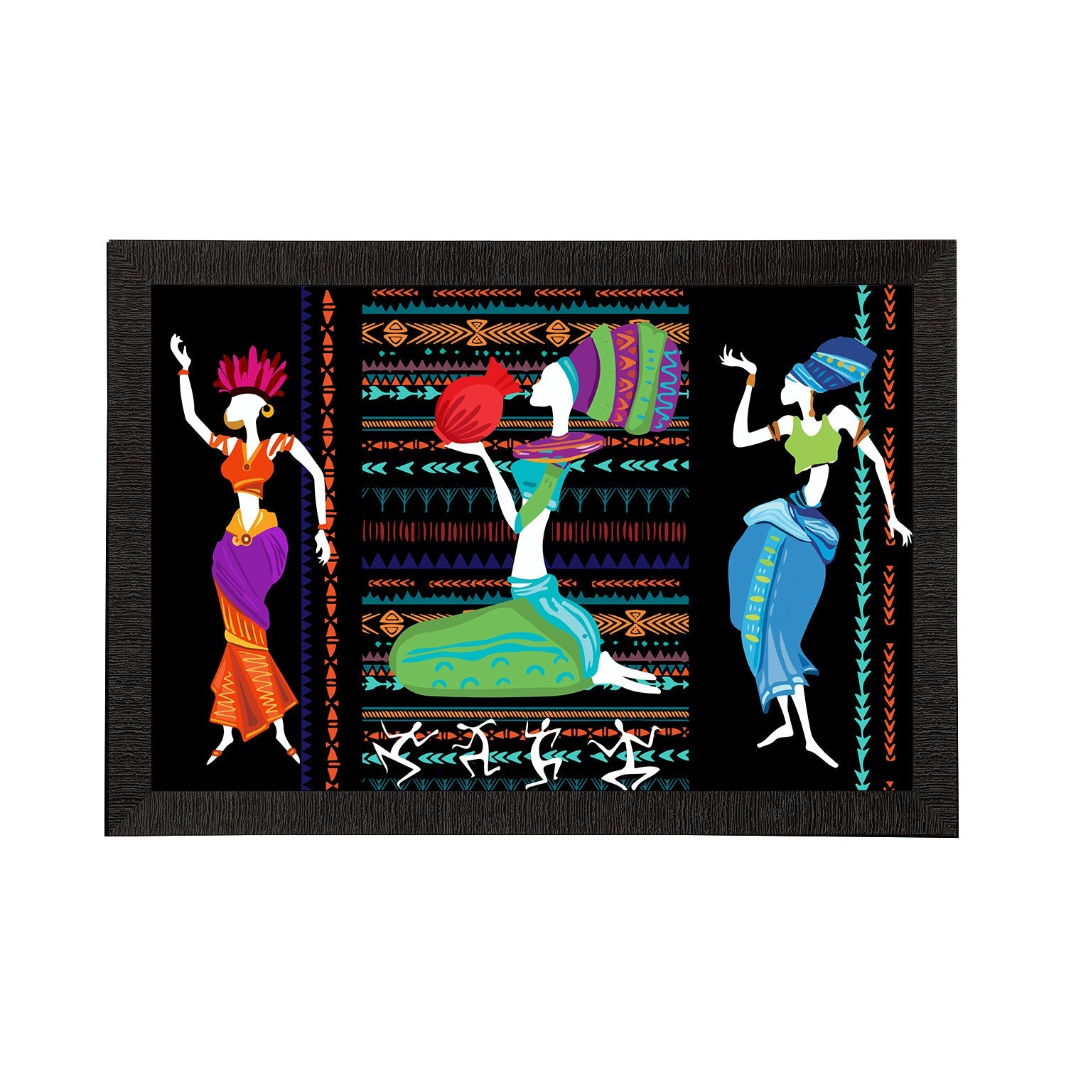 Tribal Theme Satin Matt Texture UV Art Painting Kafalo