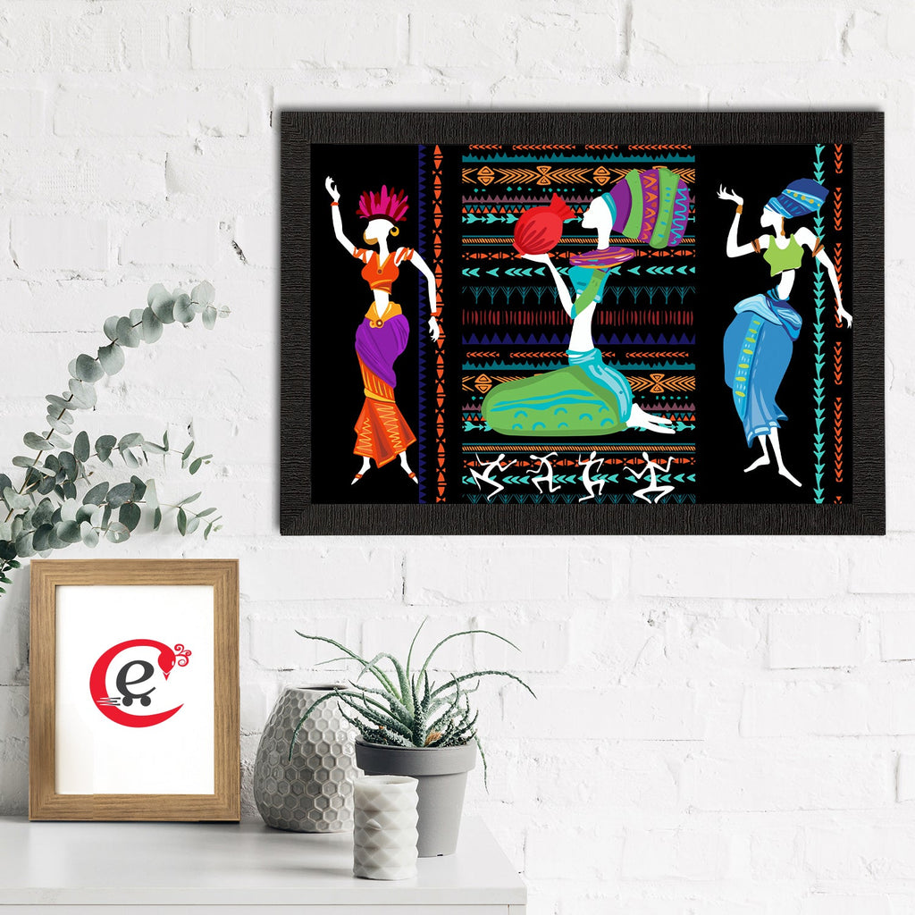 Tribal Theme Satin Matt Texture UV Art Painting Kafalo