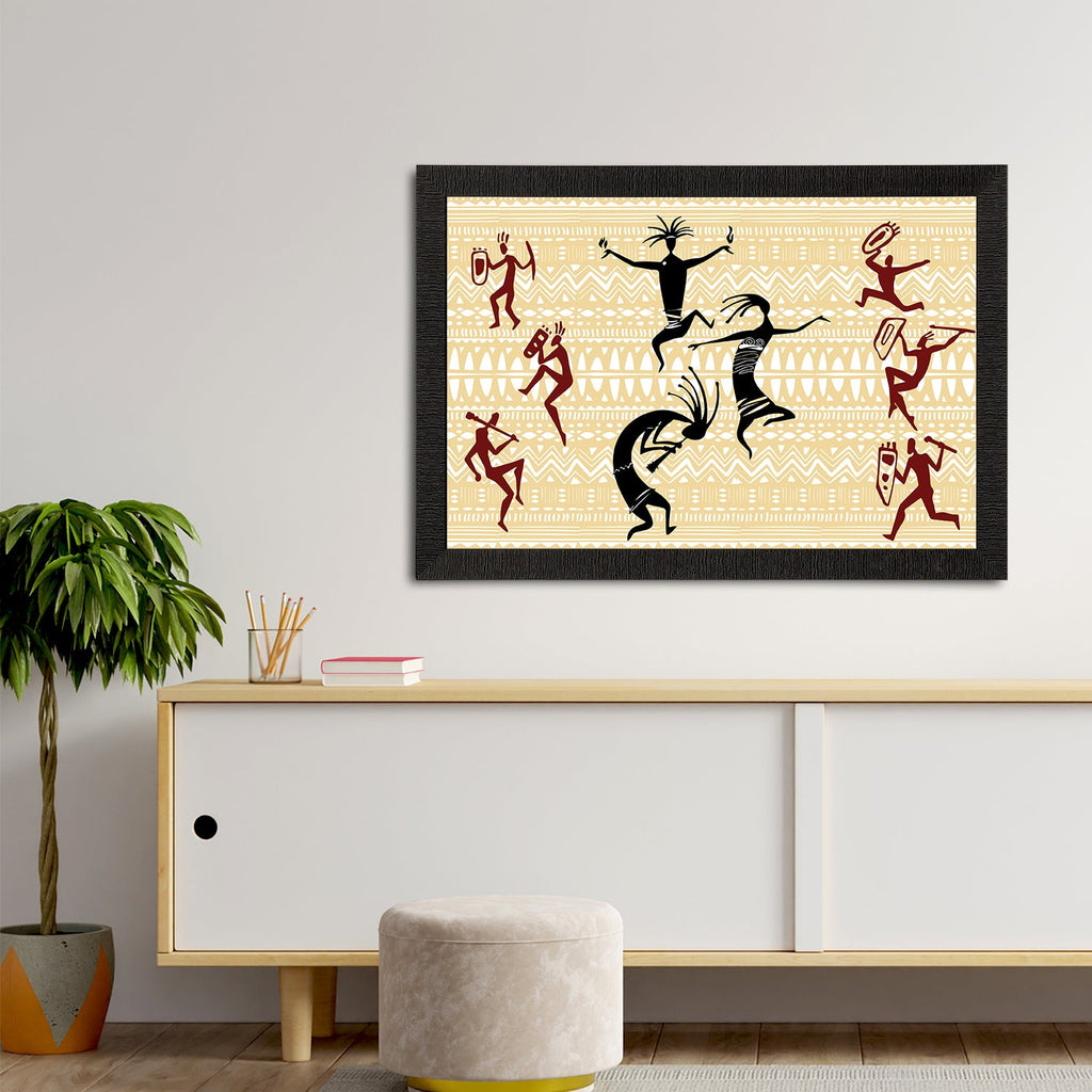 Tribal Theme Satin Matt Texture UV Art Painting Kafalo