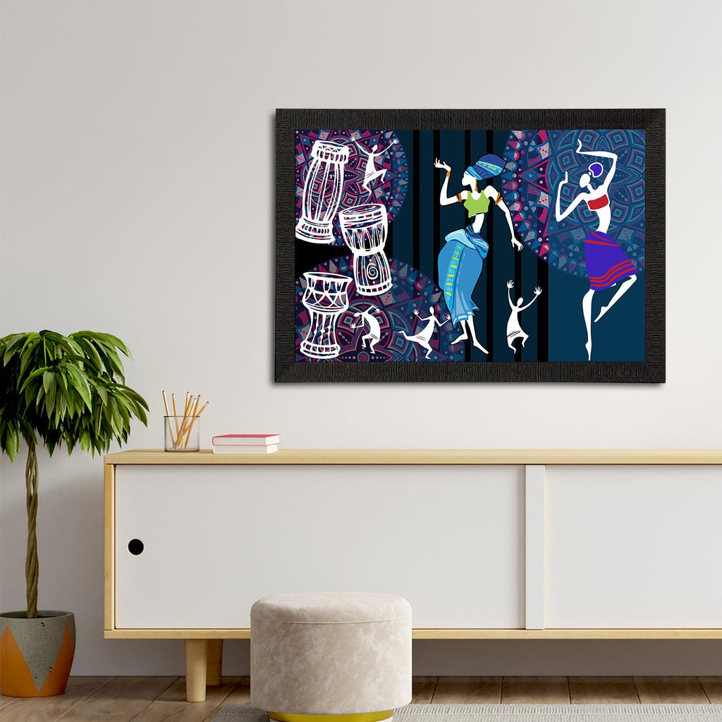 Tribal Theme Satin Matt Texture UV Art Painting Kafalo