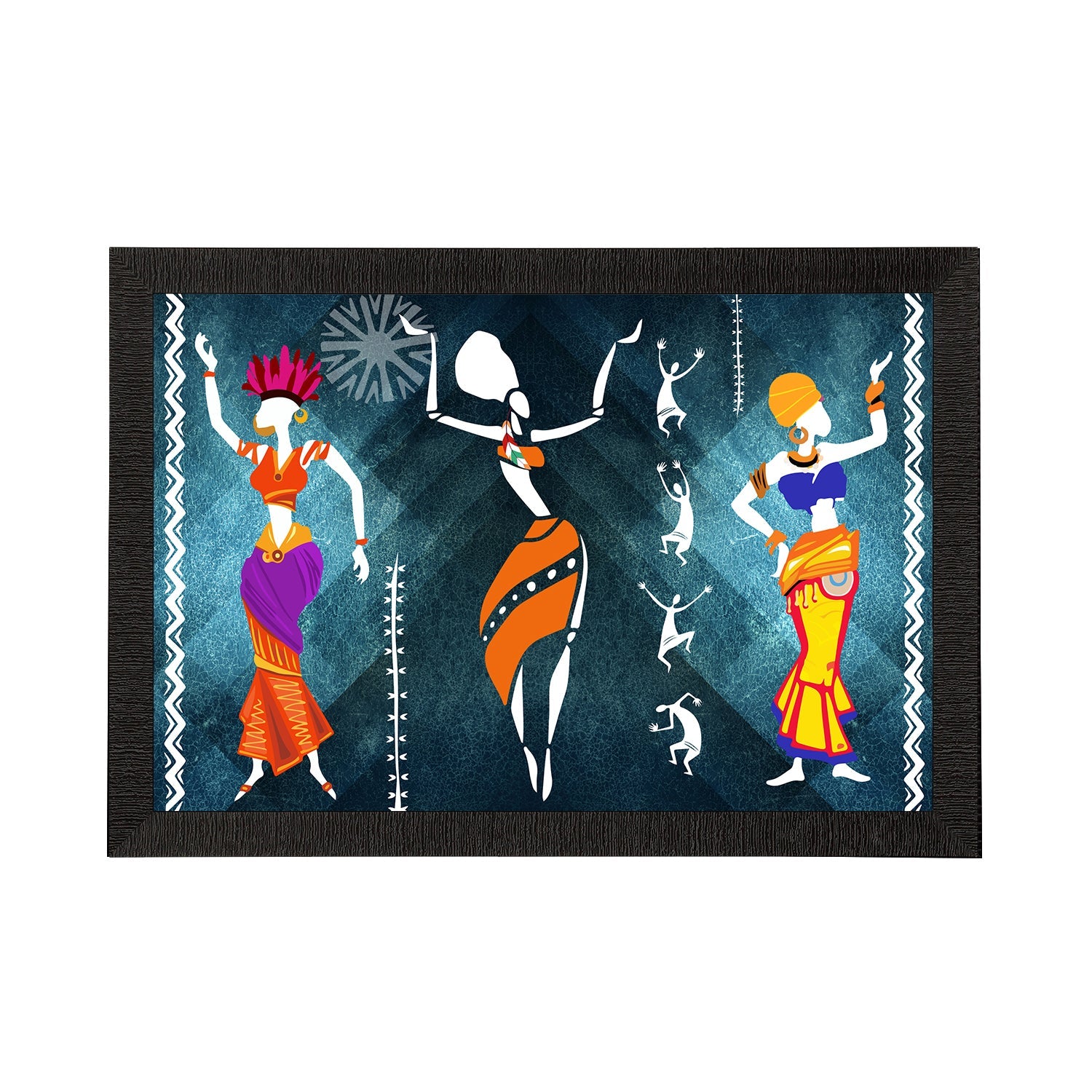Tribal Theme Satin Matt Texture UV Art Painting Kafalo