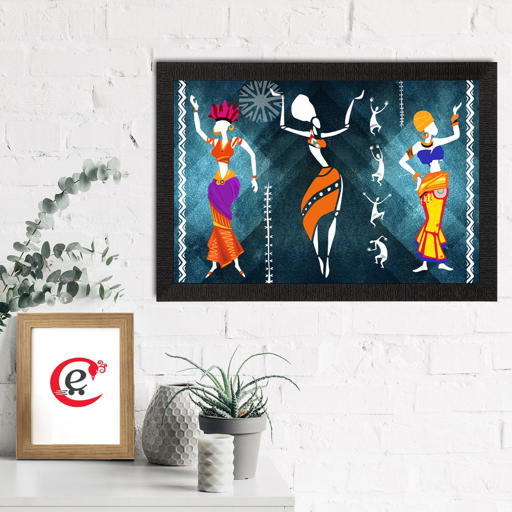 Tribal Theme Satin Matt Texture UV Art Painting Kafalo