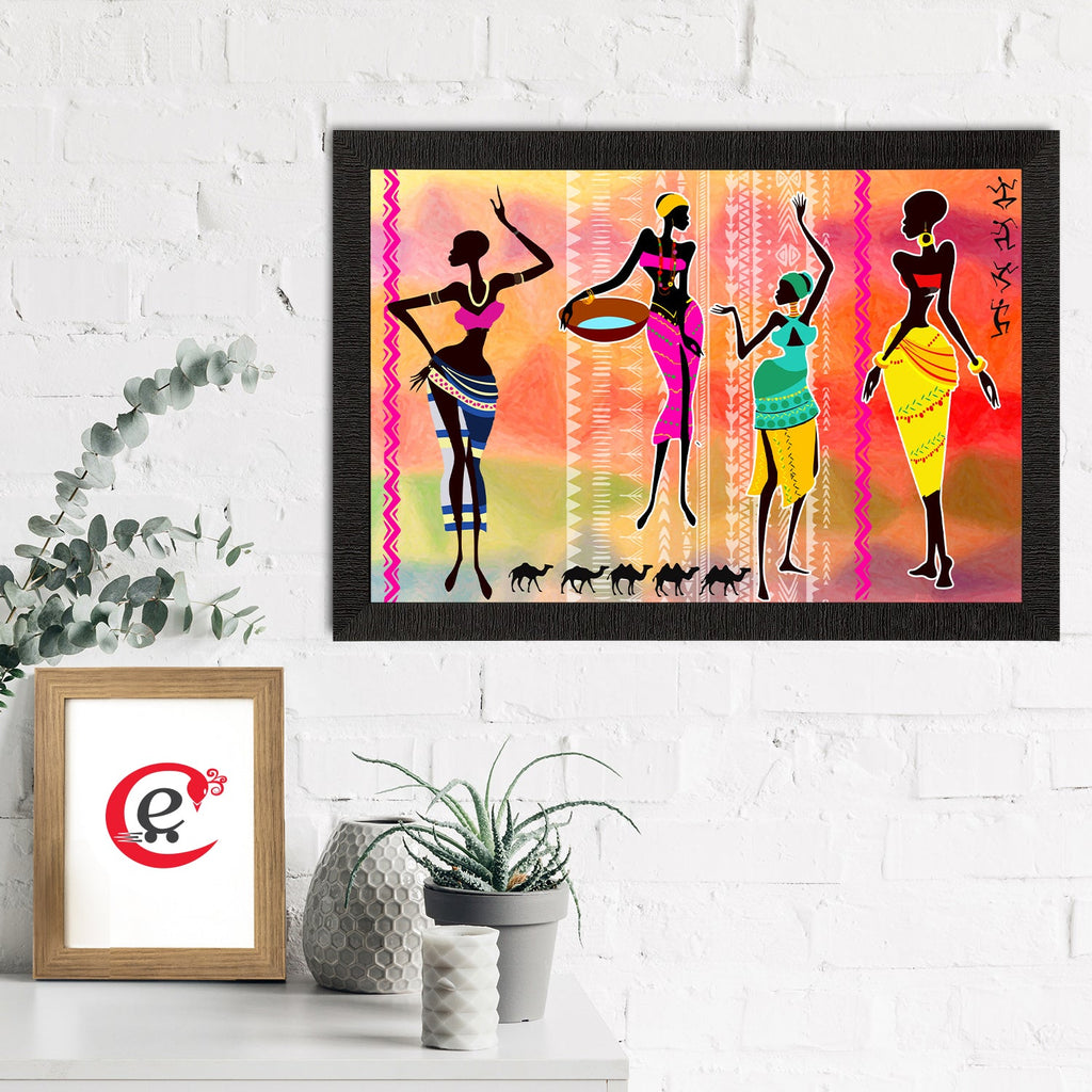 Tribal Theme Satin Matt Texture UV Art Painting Kafalo
