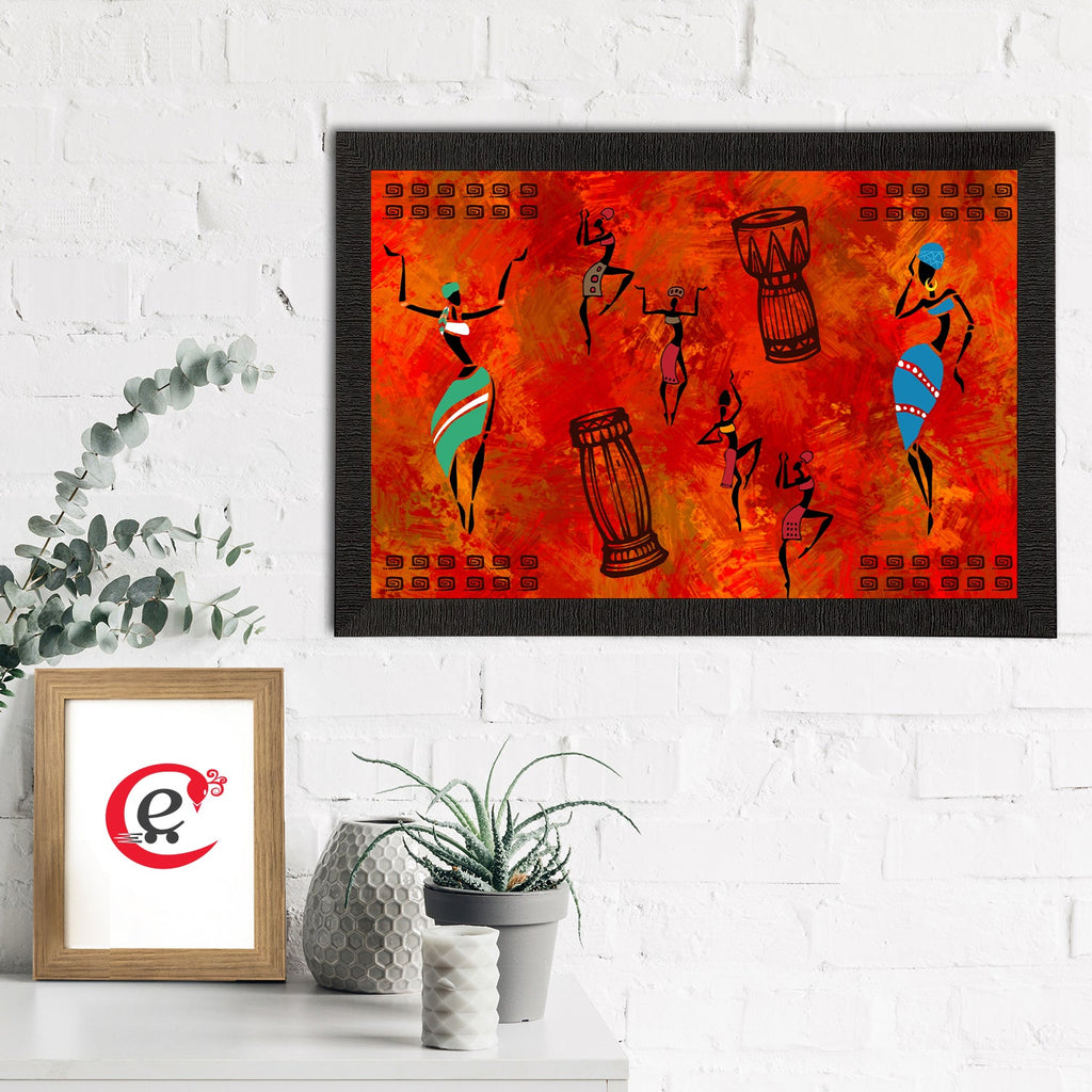 Tribal Theme Satin Matt Texture UV Art Painting Kafalo