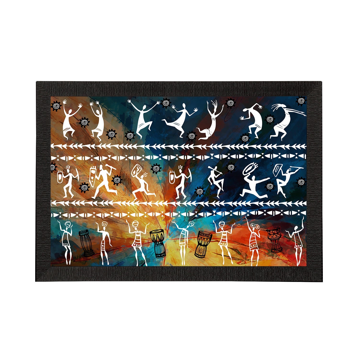Tribal Theme Satin Matt Texture UV Art Painting Kafalo