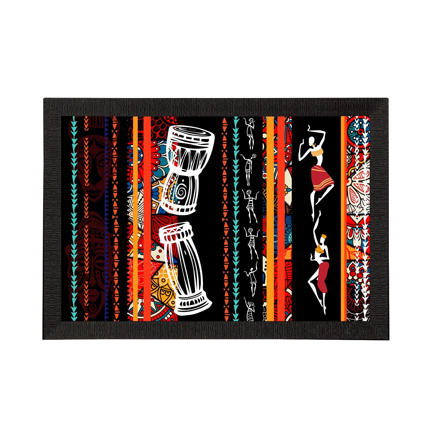 Tribal Theme Satin Matt Texture UV Art Painting Kafalo