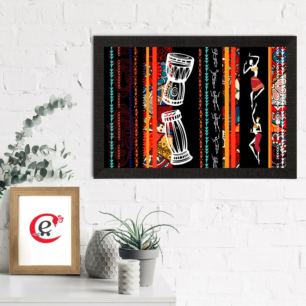 Tribal Theme Satin Matt Texture UV Art Painting Kafalo