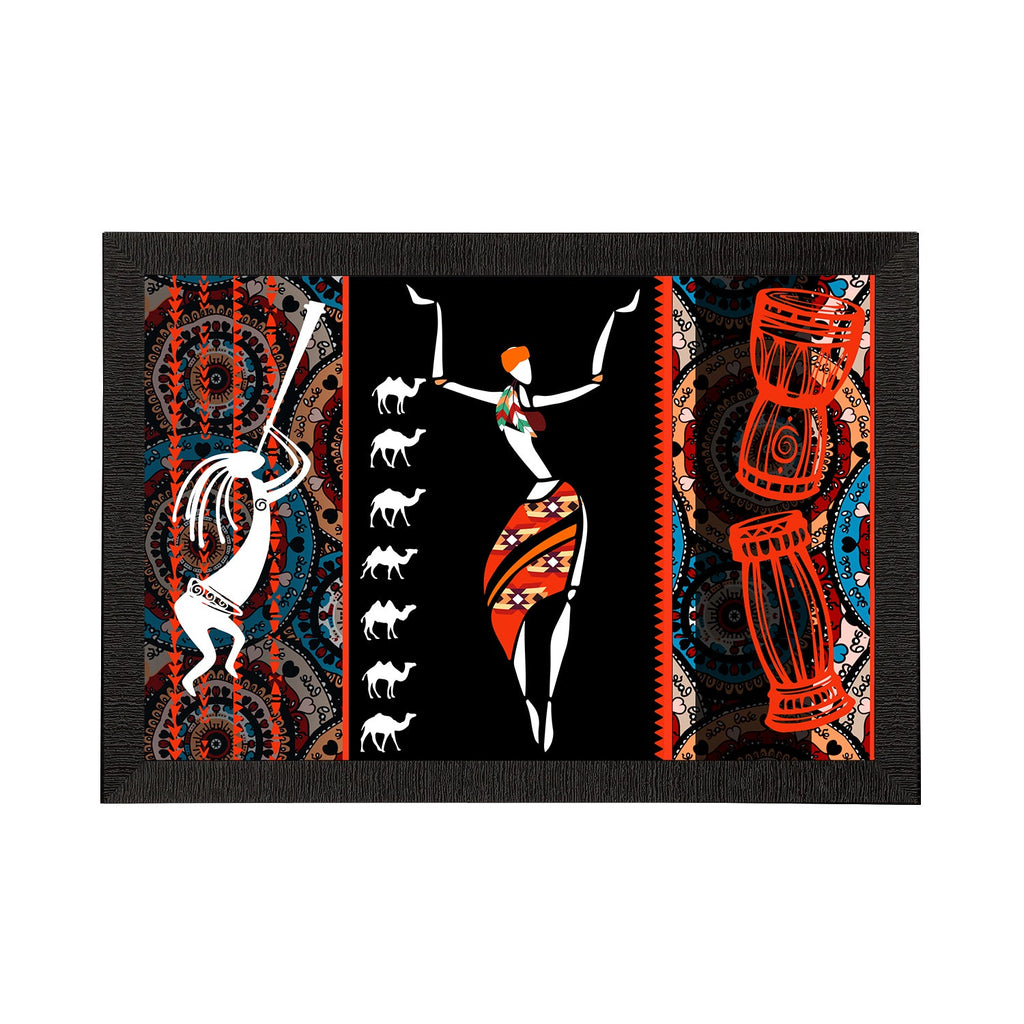 Tribal Theme Satin Matt Texture UV Art Painting Kafalo