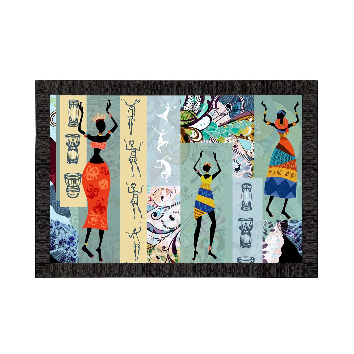 Tribal Theme Satin Matt Texture UV Art Painting Kafalo