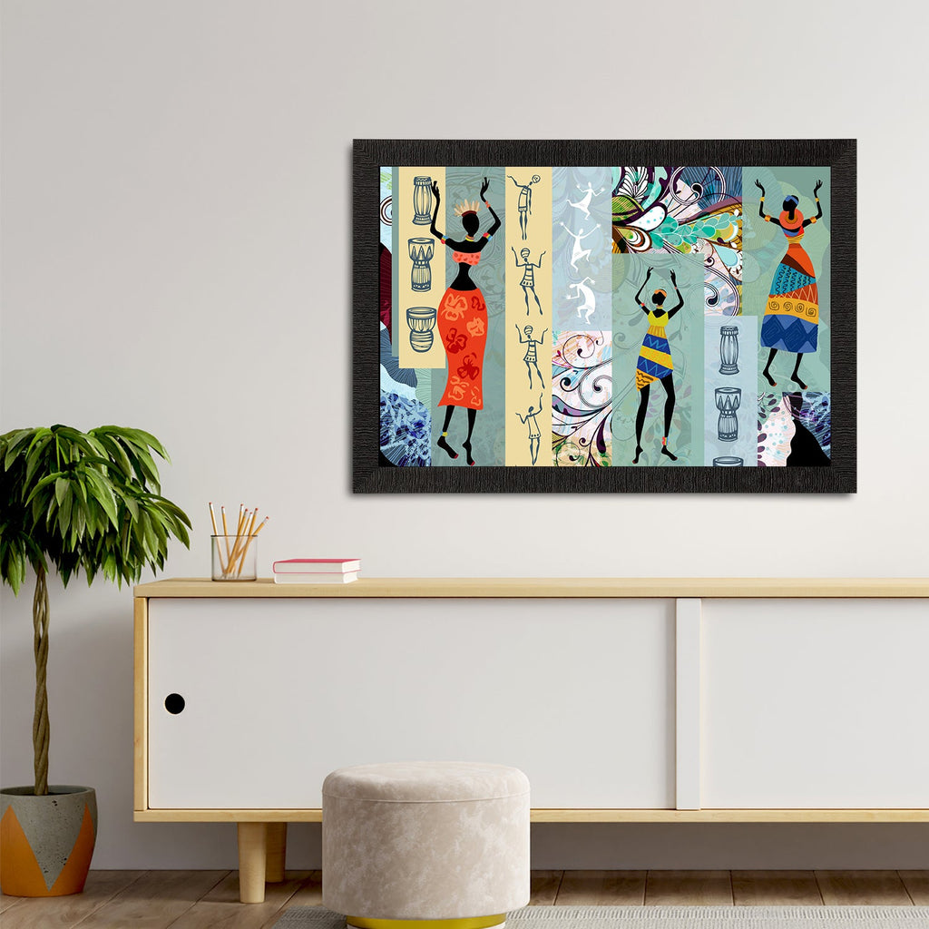 Tribal Theme Satin Matt Texture UV Art Painting Kafalo