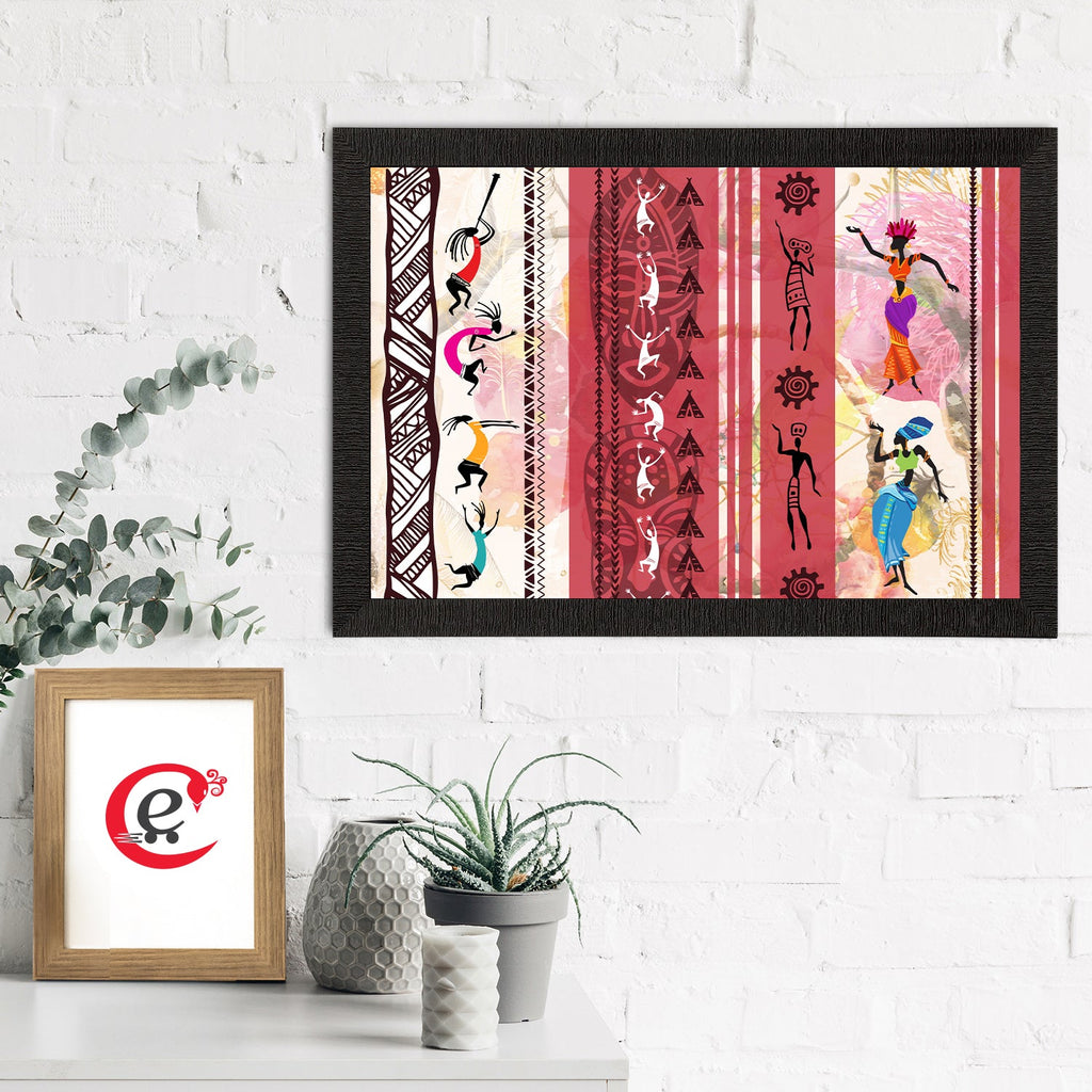 Tribal Theme Satin Matt Texture UV Art Painting Kafalo