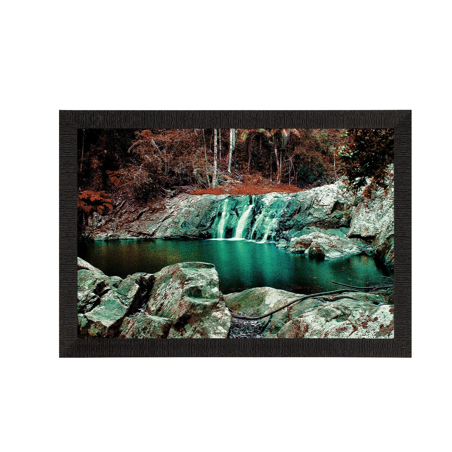 Beautiful Scenic Waterfall View Satin Matt Texture UV Art Painting Kafalo