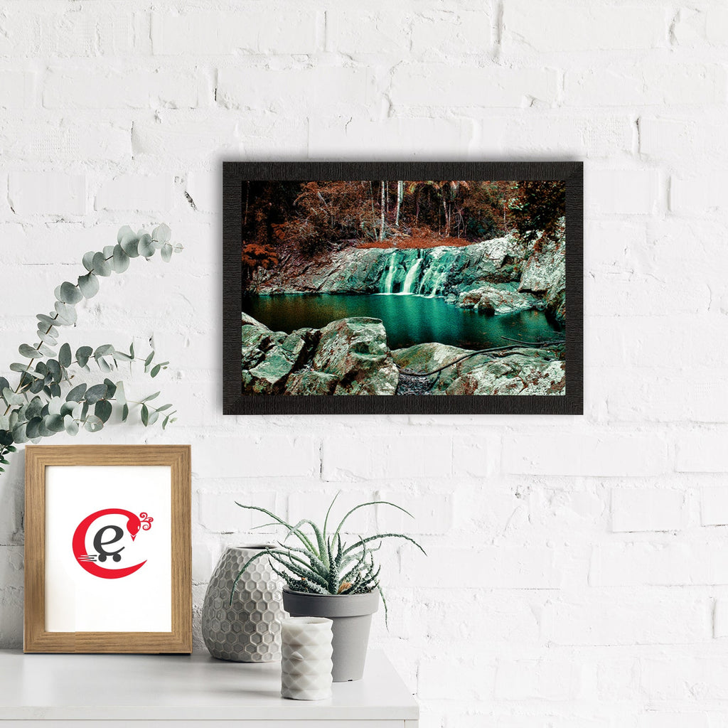Beautiful Scenic Waterfall View Satin Matt Texture UV Art Painting Kafalo