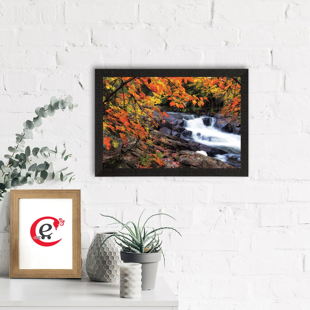 Beautiful Scenic Waterfall View Satin Matt Texture UV Art Painting Kafalo