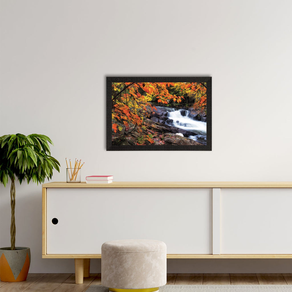 Beautiful Scenic Waterfall View Satin Matt Texture UV Art Painting Kafalo