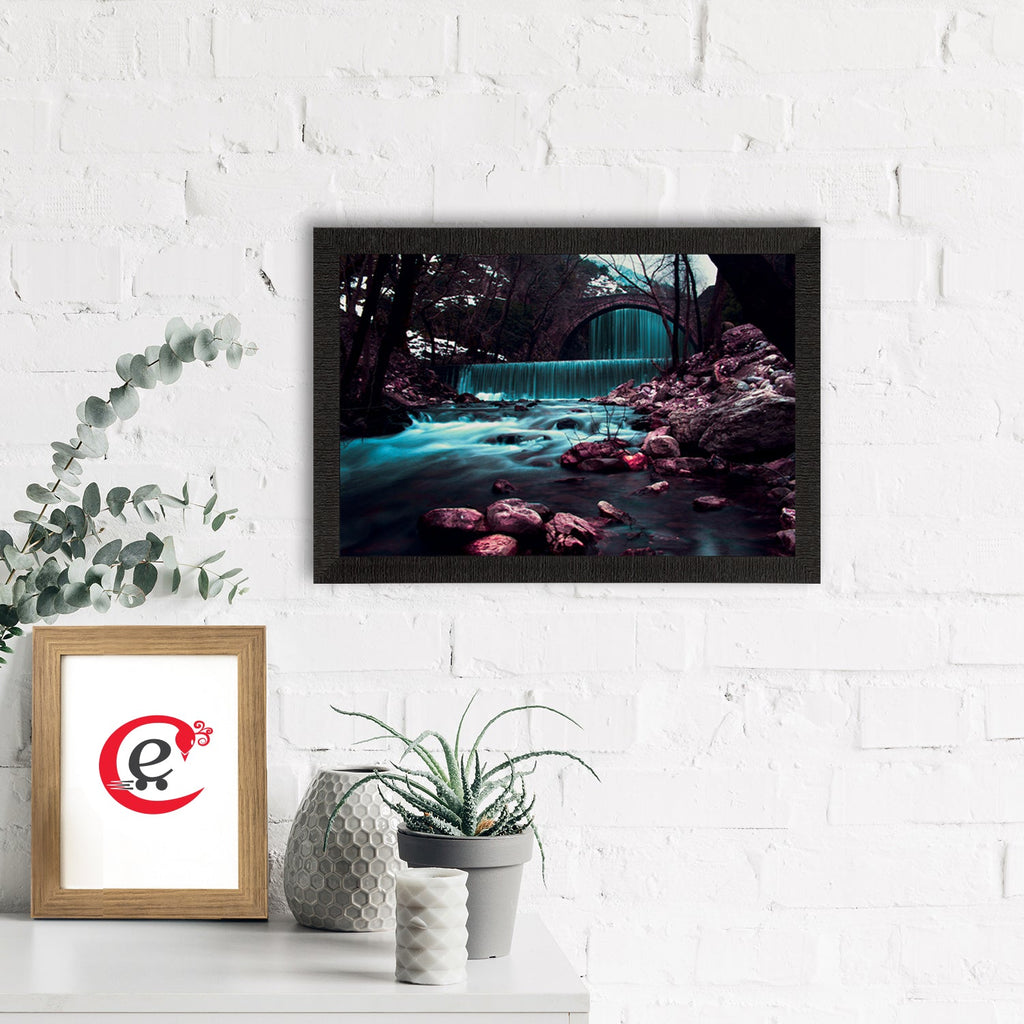 Beautiful Scenic Waterfall View Satin Matt Texture UV Art Painting Kafalo