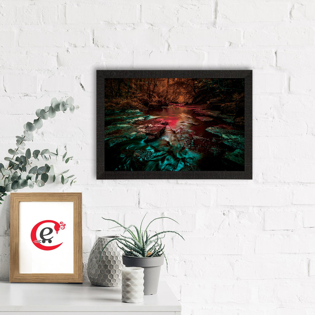 Beautiful Scenic Waterfall View Satin Matt Texture UV Art Painting Kafalo