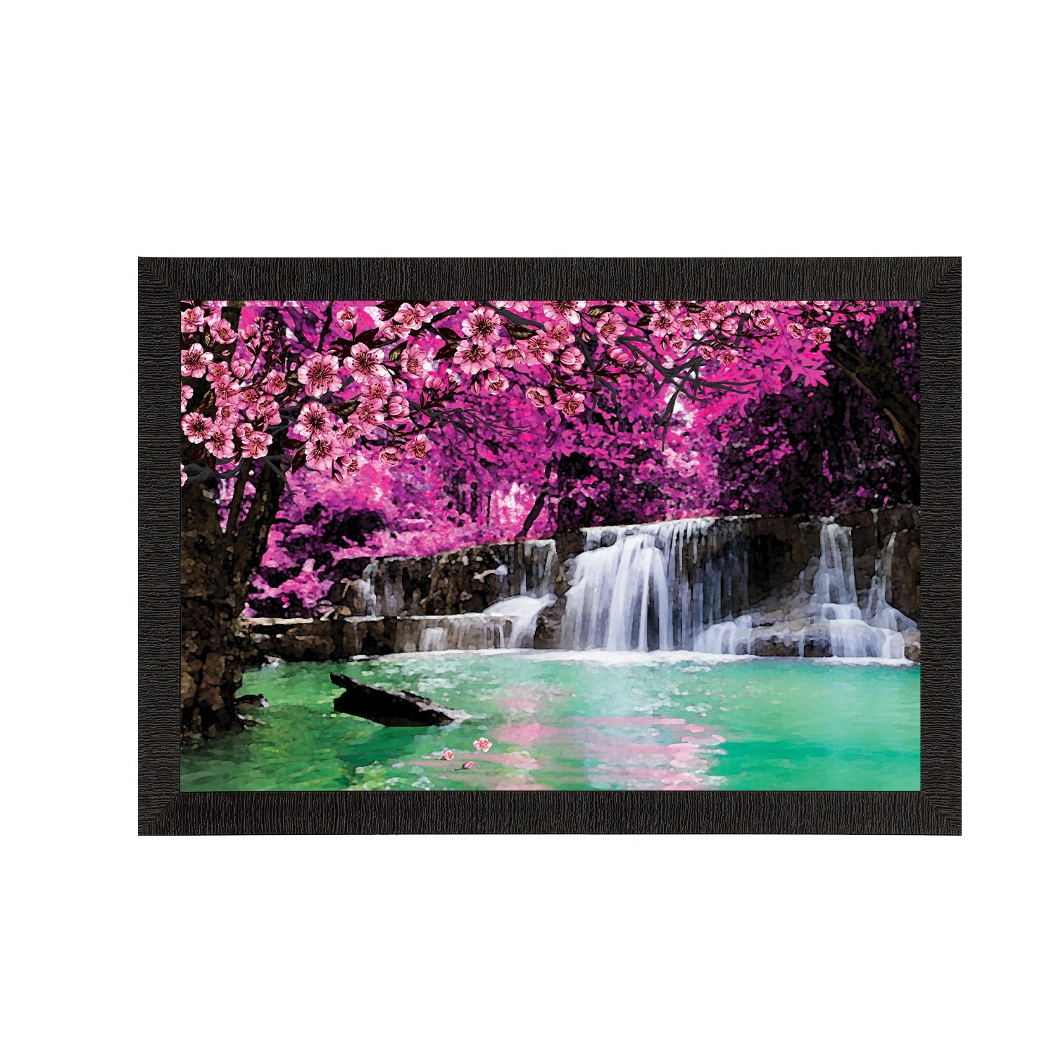 Beautiful Scenic Waterfall View Satin Matt Texture UV Art Painting Kafalo