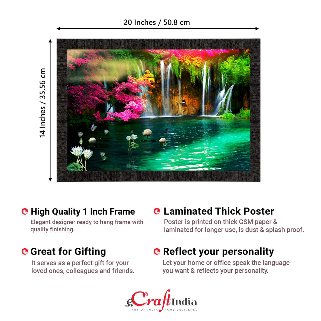Beautiful Scenic Waterfall View Satin Matt Texture UV Art Painting Kafalo