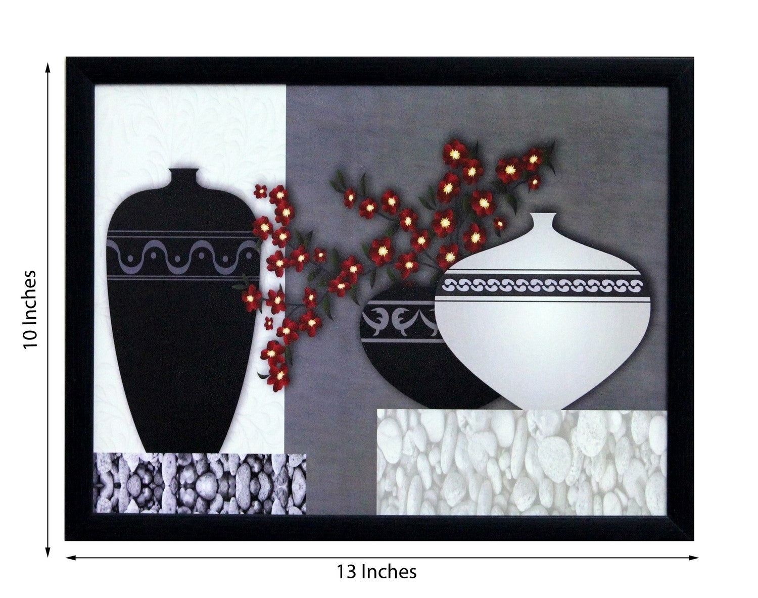 Abstract Pots Theme Satin Matt Texture UV Art Painting Kafalo