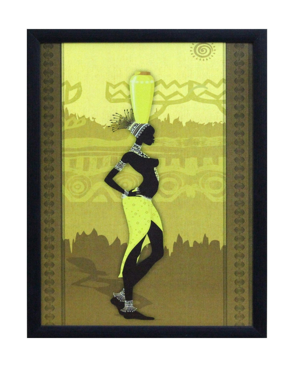 Tribal Women Theme Satin Matt Texture UV Art Painting Kafalo