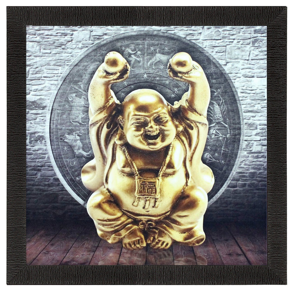 Laughing Buddha Design Satin Matt Texture UV Art Painting Kafalo
