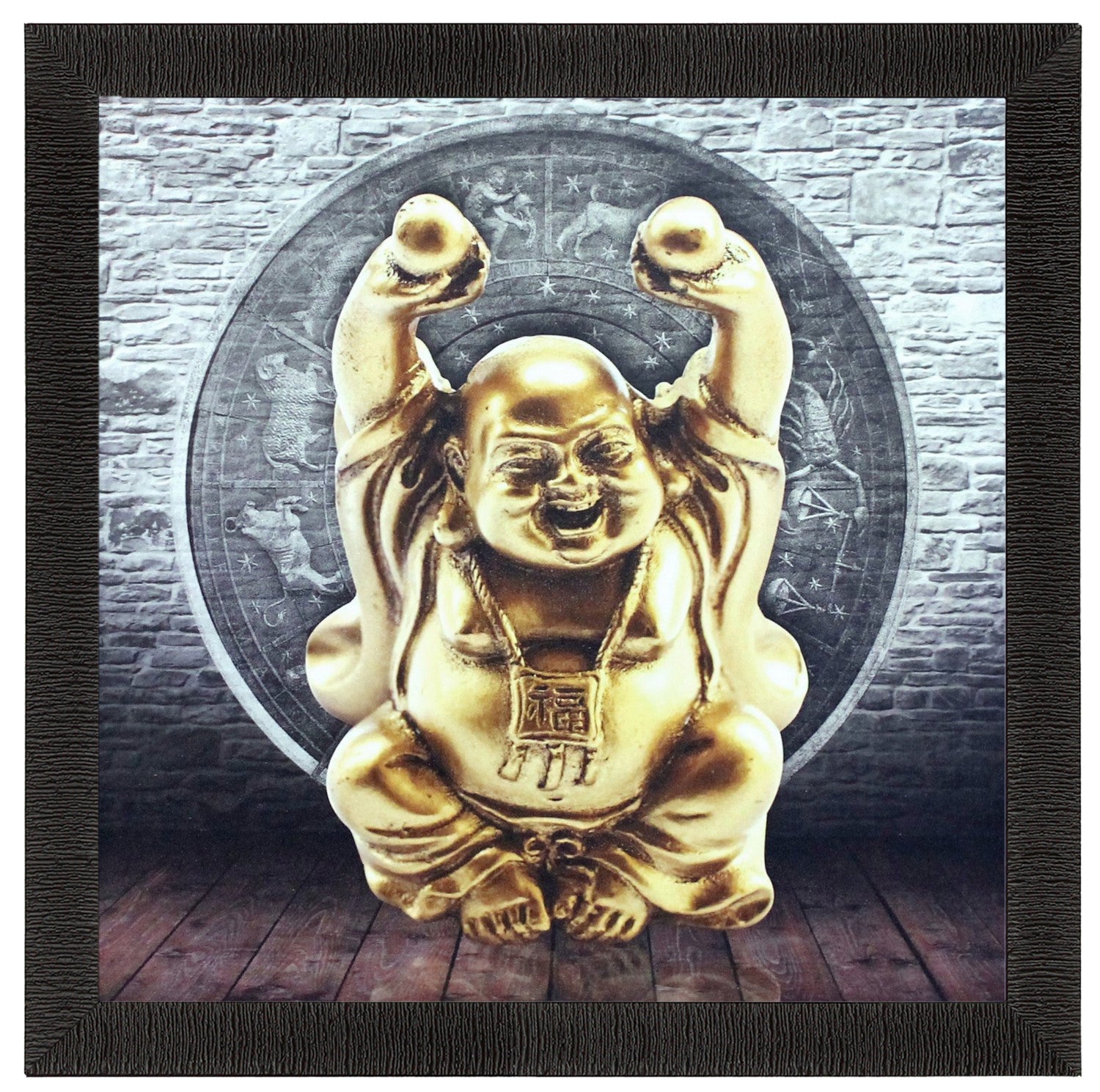 Laughing Buddha Design Satin Matt Texture UV Art Painting Kafalo