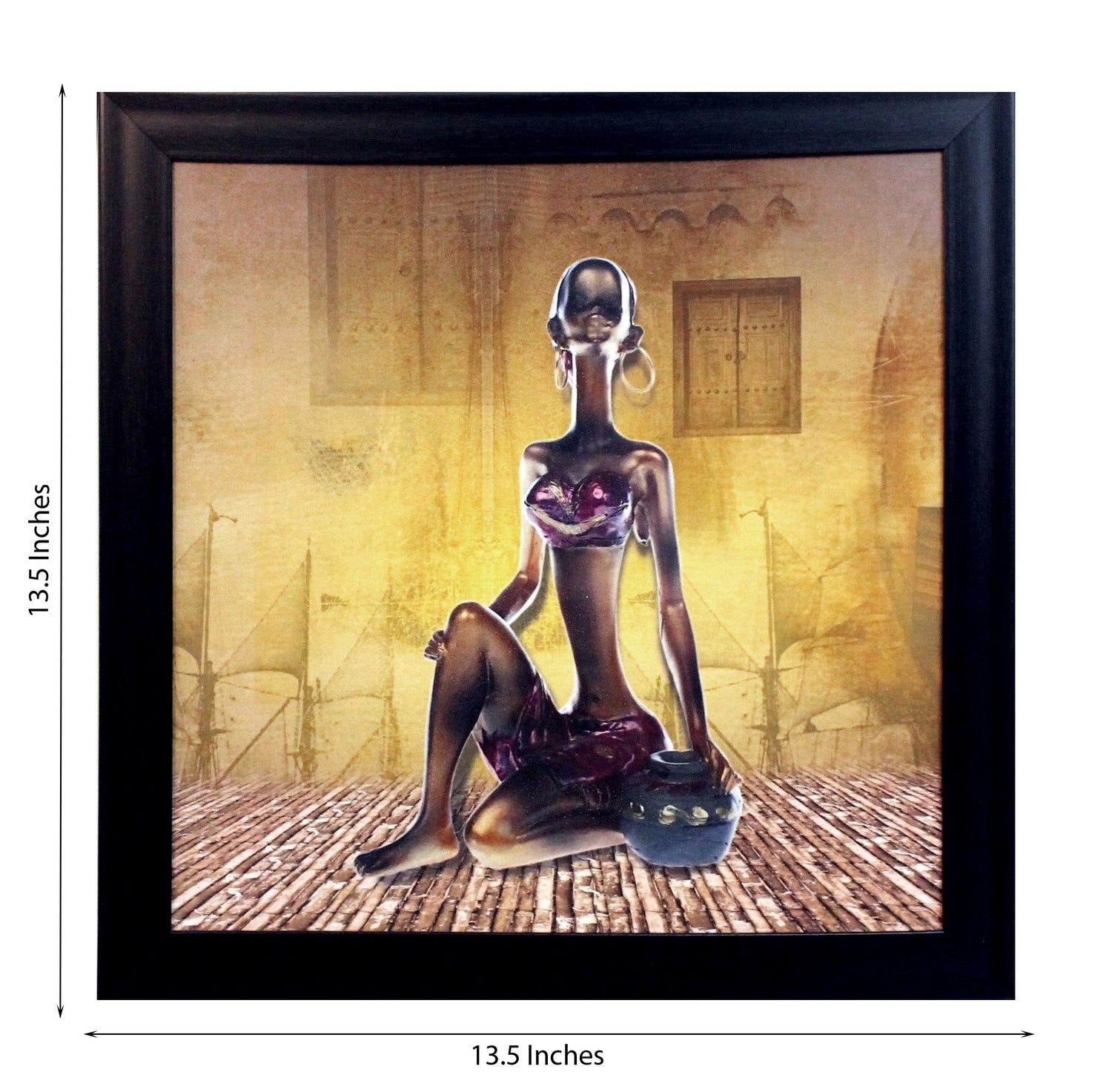 Tribal Women Theme Satin Matt Texture UV Art Painting Kafalo