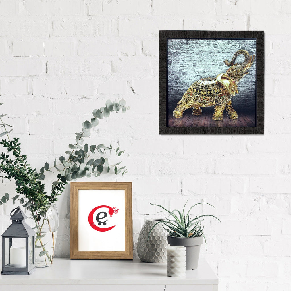 Jewelled Elephant Design Satin Matt Texture UV Art Painting Kafalo