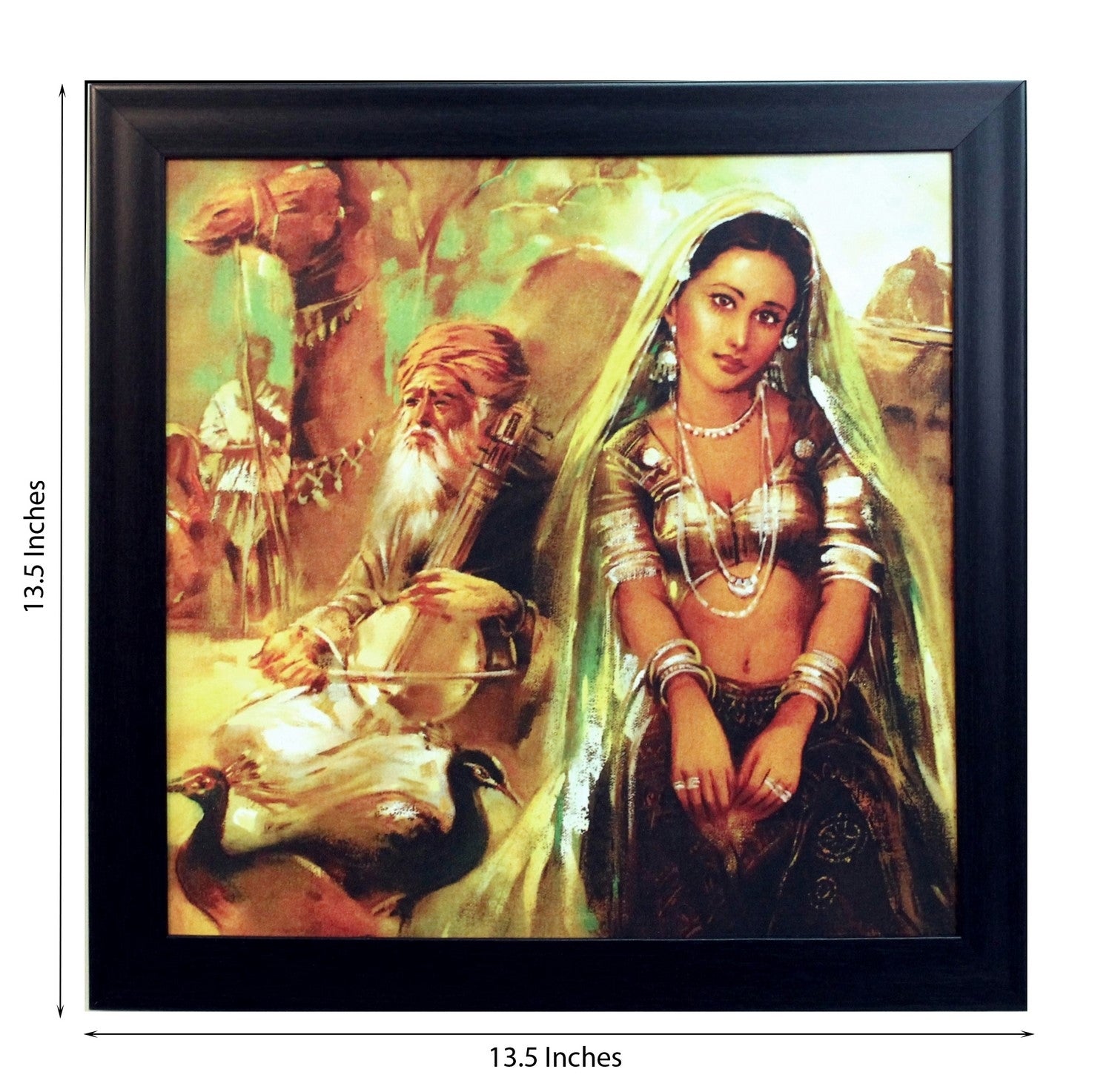 Indian Villagers Design Satin Matt Texture UV Art Painting Kafalo