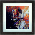 Girl Playing Piano Design Satin Matt Texture UV Art Painting Kafalo
