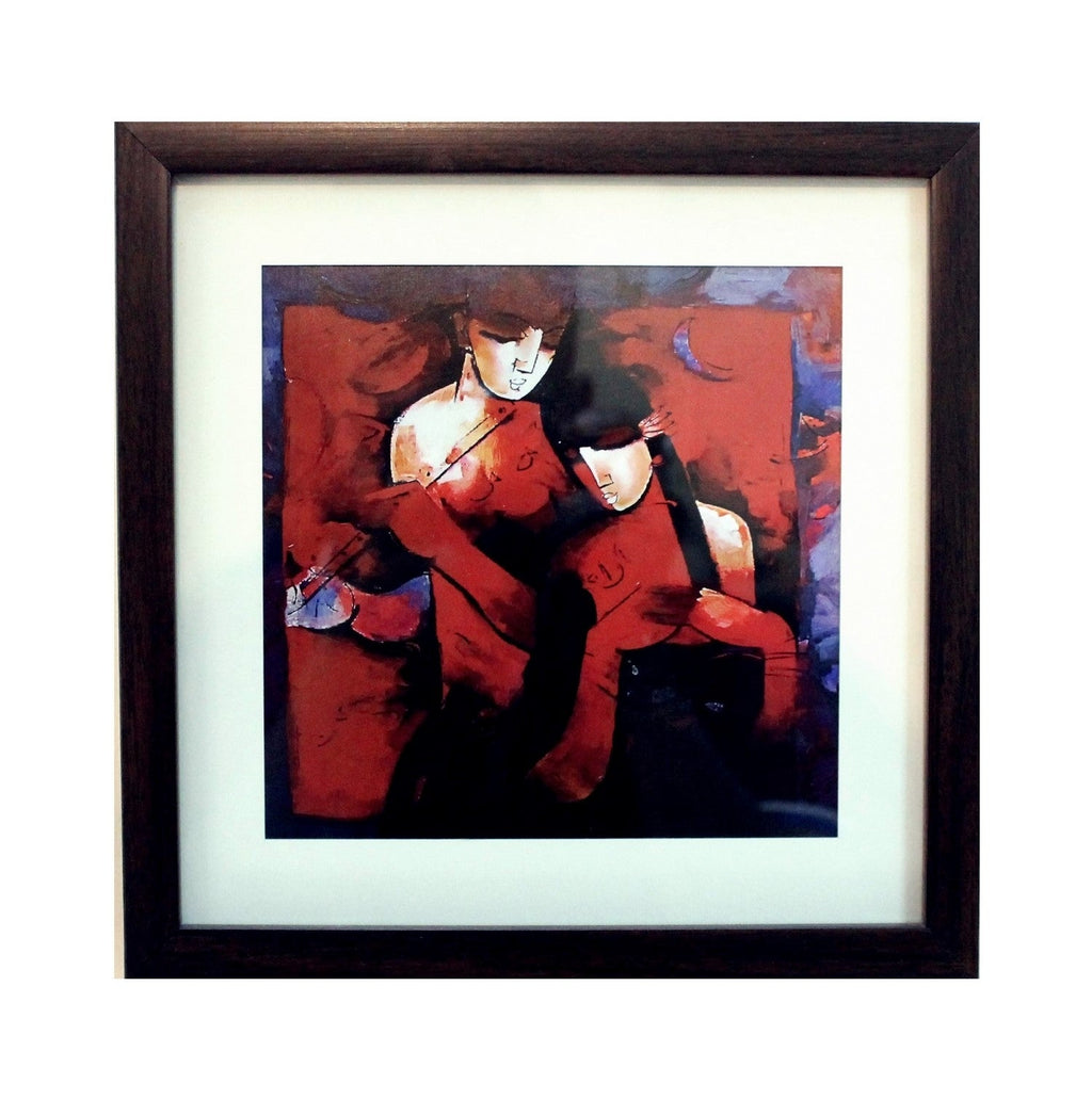 Abstract Love Scene Satin Matt Texture UV Art Painting Kafalo