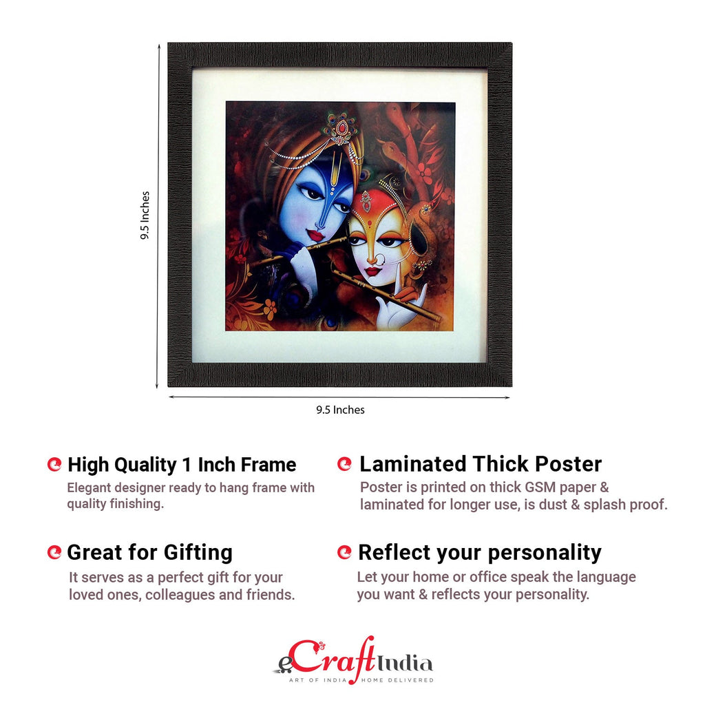 Radha Krishna Satin Matt Texture UV Art Painting Kafalo