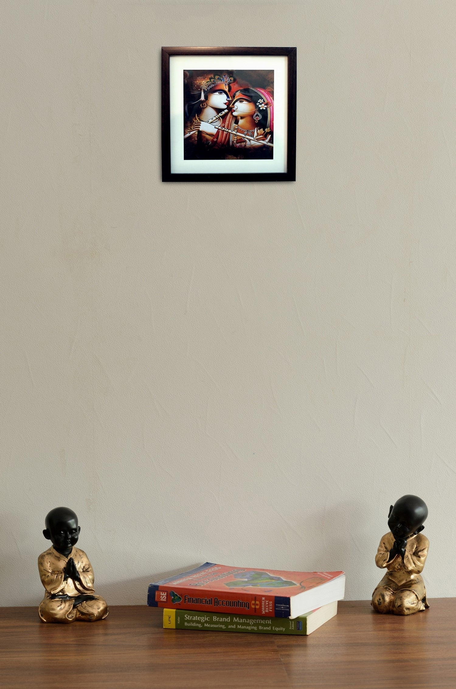 Radha Krishna Satin Matt Texture UV Art Painting Kafalo