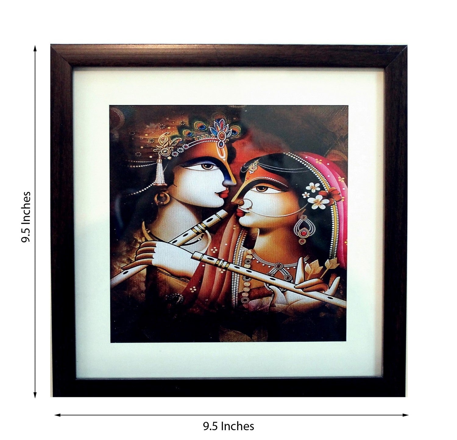 Radha Krishna Satin Matt Texture UV Art Painting Kafalo