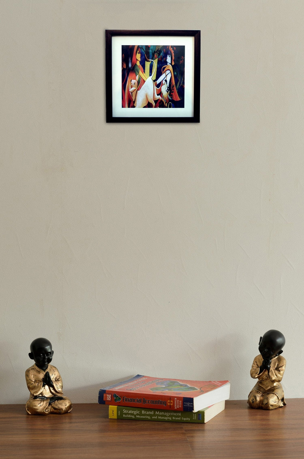 Radha Krishna Satin Matt Texture UV Art Painting Kafalo