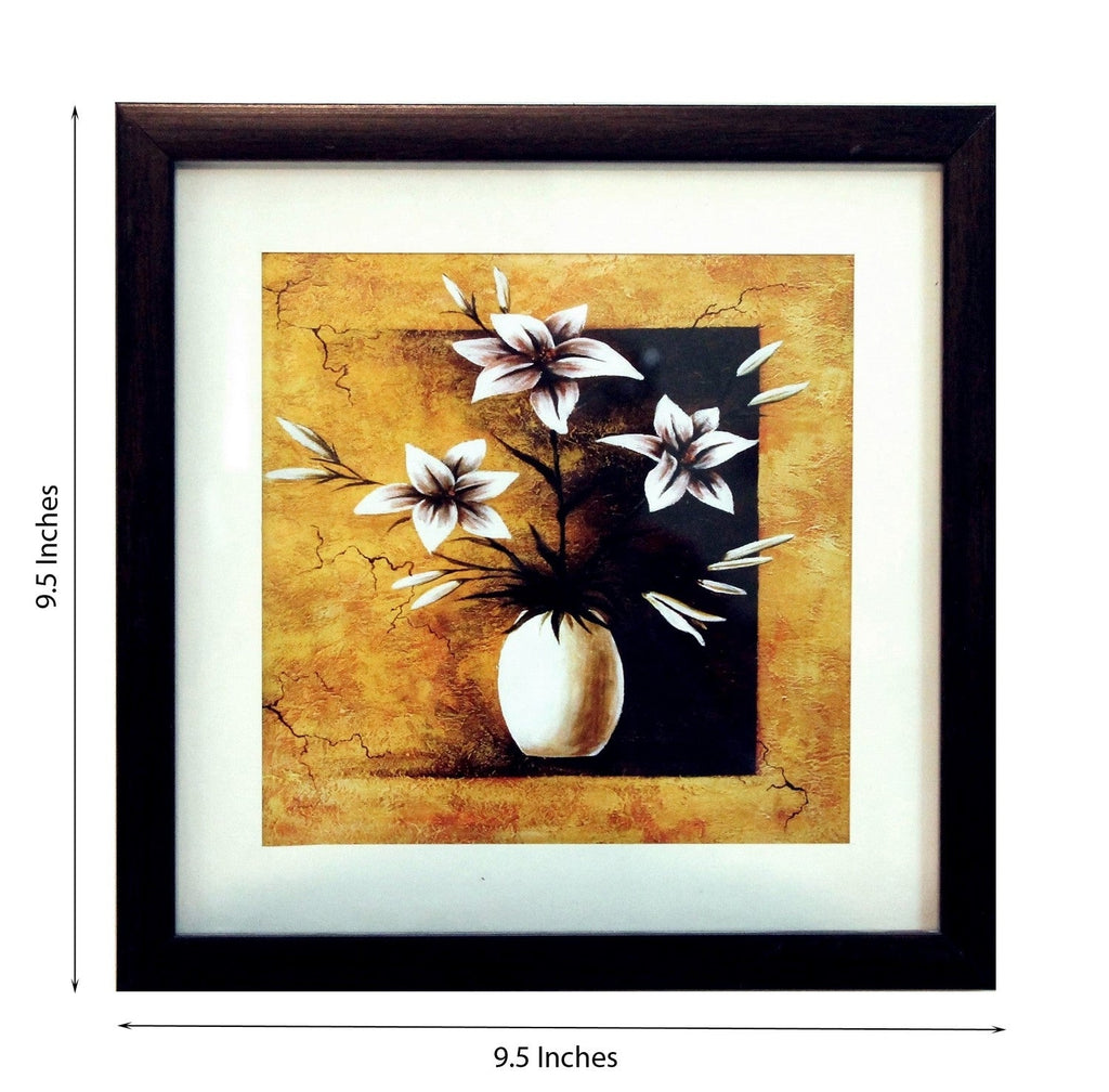 Abstract Pot and Flower Theme Satin Matt Texture UV Art Painting Kafalo