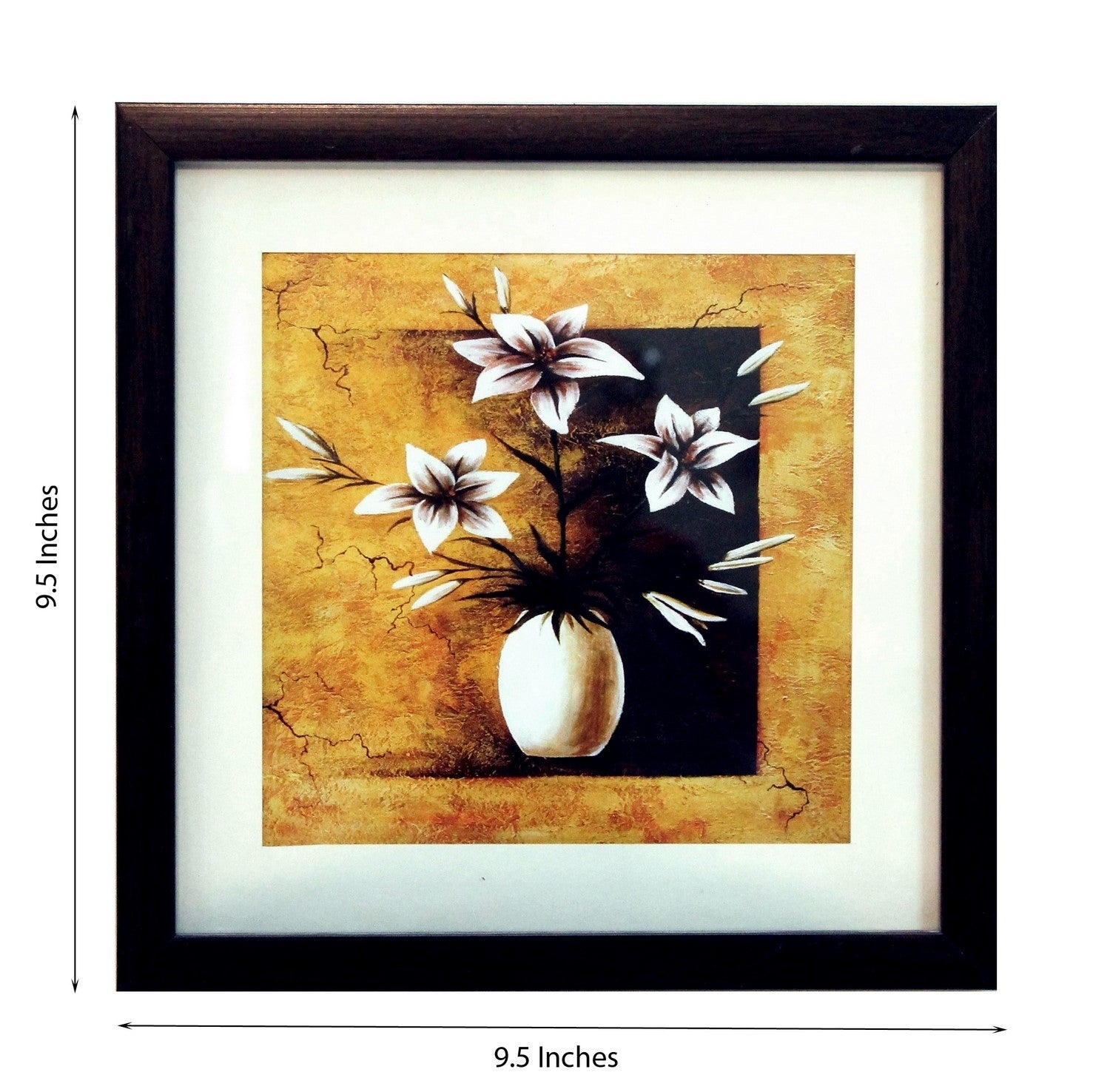 Abstract Pot and Flower Theme Satin Matt Texture UV Art Painting Kafalo